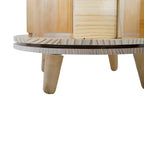 Étagère à livres rotative à 360° en pin Slickblue, étagère ronde autoportante à 1/3/4 niveaux pour livres, jouets et décoration