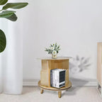 Étagère à livres rotative à 360° en pin Slickblue, étagère ronde autoportante à 1/3/4 niveaux pour livres, jouets et décoration