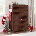 SOLACE FURNITURE Tall Dresser with 6 Drawers, Chests of Drawers with Grille & Curved Design