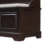 Banc de rangement pour chaussures GDFStudio Ruth de style moderne du milieu du siècle avec rangement dissimulé et coussin en lin