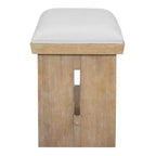 Ensemble de salle à manger 6 pièces GDFStudio Herty avec table de cuisine en bois d'hévéa de 60 et chaises et banc rembourrés