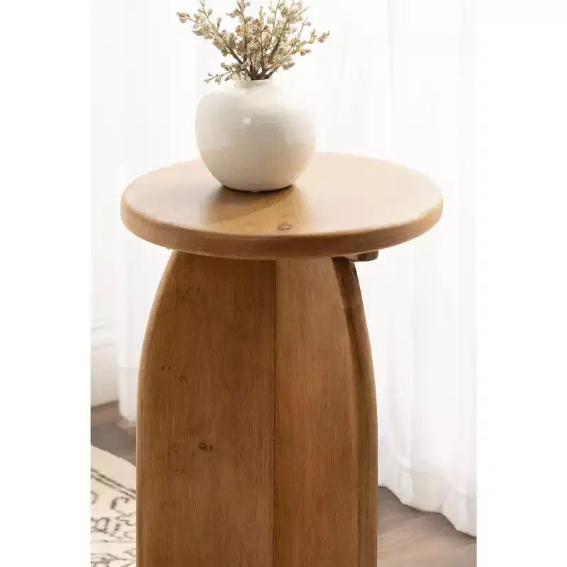 Table d'appoint ronde en bois Sora de Kate and Laurel