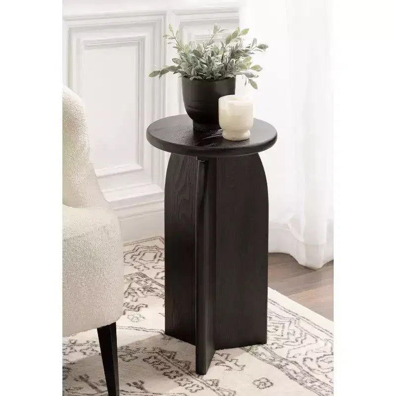 Table d'appoint ronde en bois Sora de Kate and Laurel