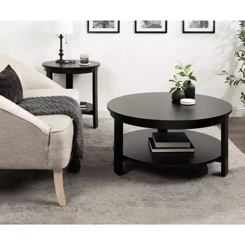 Table basse ronde en MDF Foxford Kate and Laurel