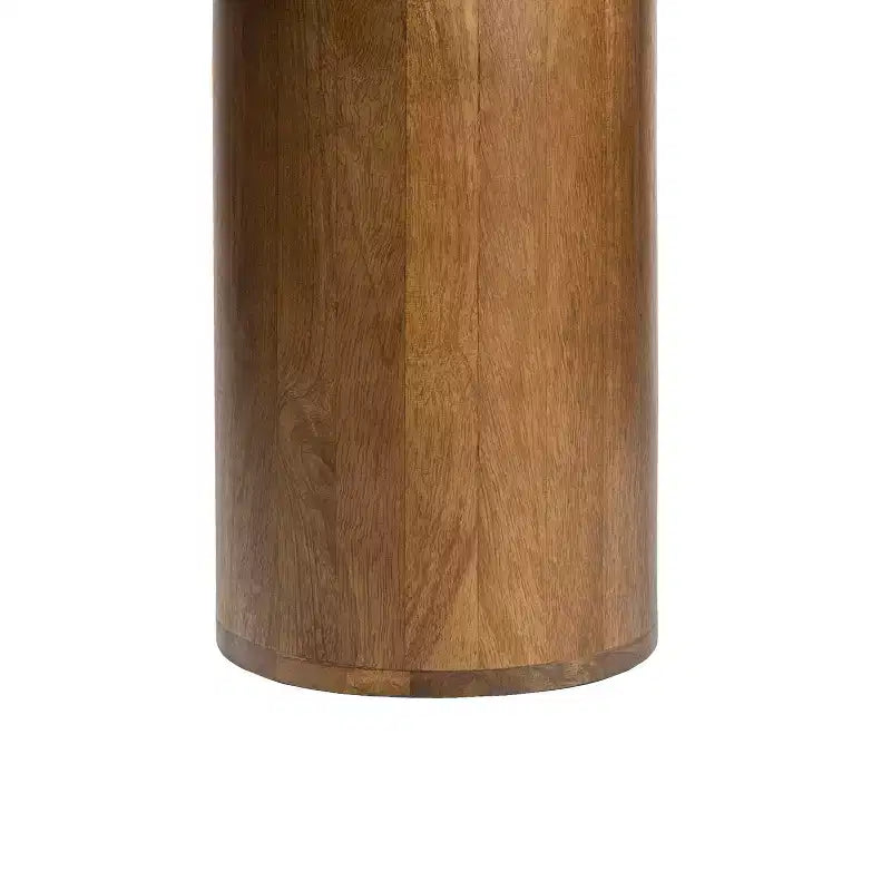 JONATHAN Y Milos 18 Table d'appoint carrée rustique minimaliste en marbre et bois