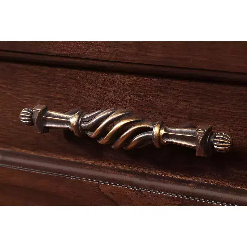Hostack Console de 106,7 cm avec 2 tiroirs de rangement et 2 étagères pour salon et salle à manger, expresso
