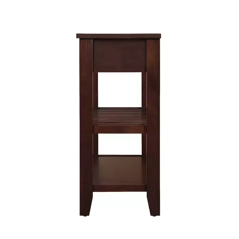 Hostack Console de 106,7 cm avec 2 tiroirs de rangement et 2 étagères pour salon et salle à manger, expresso