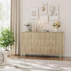 Acekool 54 Commode 6 Tiroirs Cannelés, Commode de Rangement Moderne, pour Placard ou Couloir