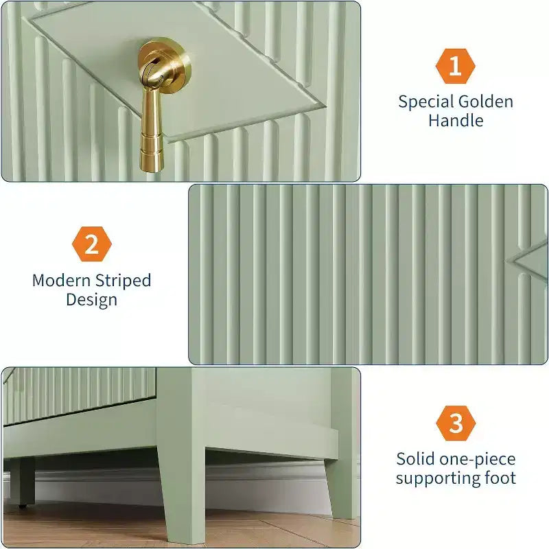 Acekool 54 Commode 6 Tiroirs Cannelés, Commode de Rangement Moderne, pour Placard ou Couloir