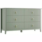 Acekool 54 Commode 6 Tiroirs Cannelés, Commode de Rangement Moderne, pour Placard ou Couloir