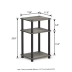 HOMLUX Lot de 2 tables d'appoint à 3 niveaux, table de chevet avec étagère de rangement