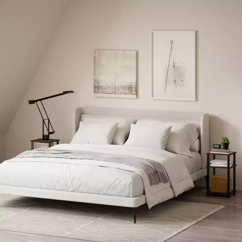 HOMLUX Lot de 2 tables d'appoint à 3 niveaux, table de chevet avec étagère de rangement