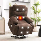 Fauteuil inclinable électrique surdimensionné GustoWave avec massage et chaleur pour personnes âgées, grand fauteuil inclinable, canapé inclinable individuel.