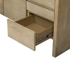 Luxystar Buffet de cuisine moderne 60" avec étagère ouverte et tiroirs, naturel