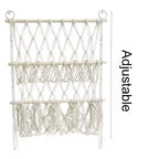 TROPOW Organisateur pour animaux en peluche, en macramé bohème, filet, pour chambre d'enfant, salle de jeux, chambre à coucher