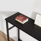 Console de 39 po, table de canapé étroite à 2 niveaux, table derrière le canapé avec étagère réglable, console de salon, couloir, entrée