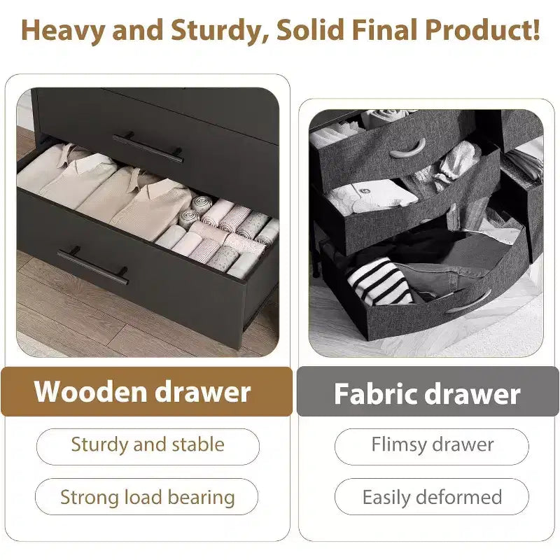 Commode de rangement Coolmee à 6 tiroirs avec base métallique robuste