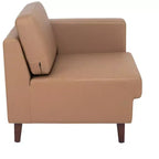 Fauteuil de réception HERCULES Artemis rembourré à accoudoir droit de Flash Furniture, 2 prises CA/1 port USB/1 port USB-C et pieds en bois de noyer avec patin de sol réglable