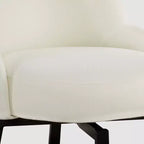 Tabouret de comptoir pivotant moderne Spruce&Spring avec dossier bas incurvé et assise rembourrée moelleuse