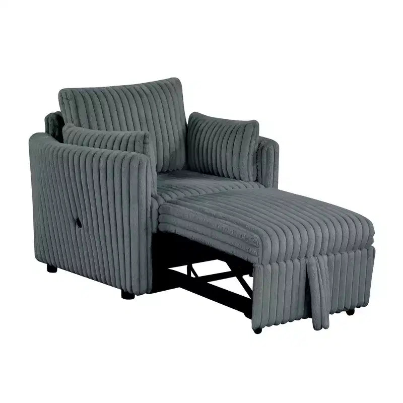 Fauteuil convertible CLIHOME avec USB et 2 oreillers, Canapé-lit une place, Canapé-lit gigogne
