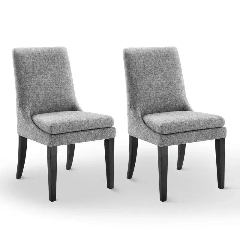 Chaise de salle à manger tapissée Spruce&Spring avec coussin d'assise double épaisseur et pieds en bois