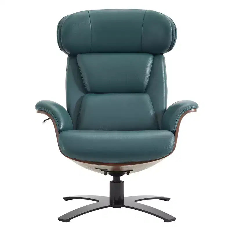 Fauteuil inclinable pivotant Spruce&Spring avec pouf et appuie-tête réglable