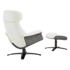 Fauteuil inclinable pivotant Spruce&Spring avec pouf et appuie-tête réglable