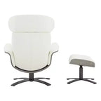 Fauteuil inclinable pivotant Spruce&Spring avec pouf et appuie-tête réglable