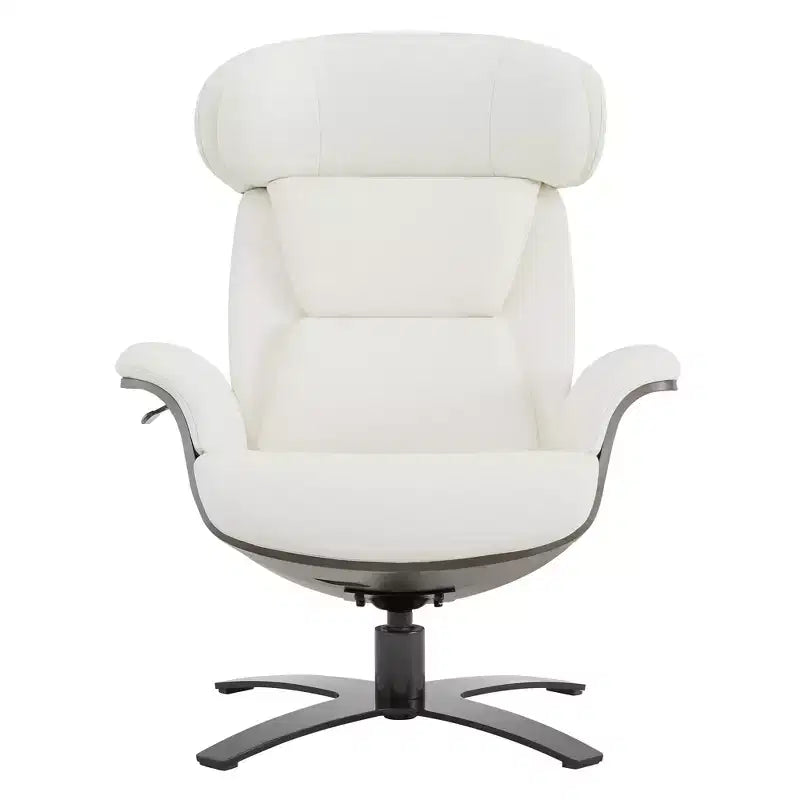 Fauteuil inclinable pivotant Spruce&Spring avec pouf et appuie-tête réglable