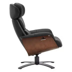 Fauteuil inclinable pivotant Spruce&Spring avec pouf et appuie-tête réglable