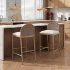 Christopher Knight Home Avirae 29.25 Tabourets de bar rembourrés en rotin style ferme (lot de 2)