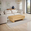 Royal Hampton Coffee Table | 42 Rectangular Top | Sandblasted Natural Brown Mango Wood | Wood Sustainably Harvested - UPT-333317