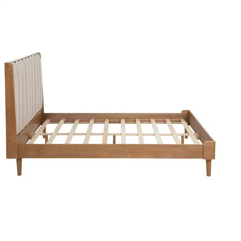 Lit plateforme Queen/King Size avec tête de lit capitonnée - ModernLuxe