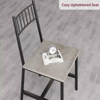Ensemble de 4 chaises de cuisine, ensemble de table à manger pour 4 avec banc et chaises, ensemble de 4 pièces de table de cuisine avec étagère de rangement pour petit espace