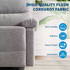 GustoWave Fauteuil inclinable manuel en tissu avec poche latérale, canapé simple réglable avec support dorsal ergonomique pour chambre d'enfant