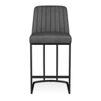 Tabourets de bar Dyonery 25,6 po, hauteur comptoir, avec dossier rembourré, revêtement en similicuir