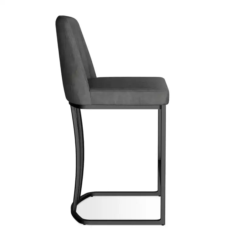 Tabourets de bar Dyonery 25,6 po, hauteur comptoir, avec dossier rembourré, revêtement en similicuir