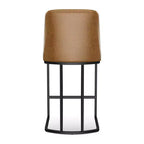 Tabourets de bar Dyonery 25,6 po, hauteur comptoir, avec dossier rembourré, revêtement en similicuir