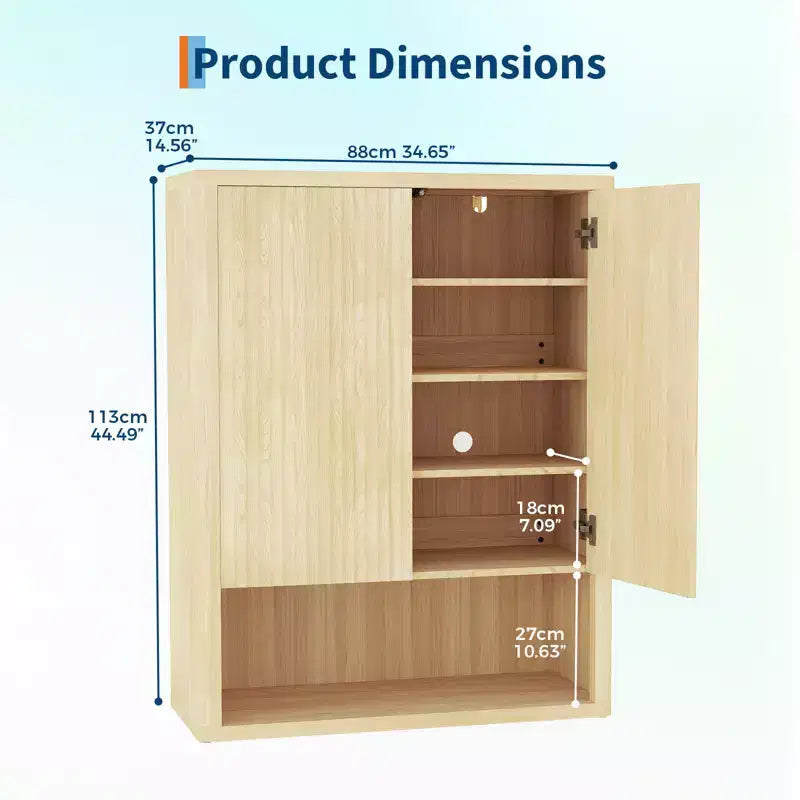 Meuble à chaussures cannelé de 113 cm de haut avec portes, range-chaussures autoportant, meuble de rangement à chaussures en bois à 5 niveaux avec étagères réglables pour le salon