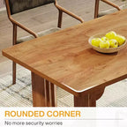 Table à manger moderne Lantine pour 6 personnes, grande table de cuisine de 180 cm avec base piédestal en bois, pour cuisine, salle à manger, salon