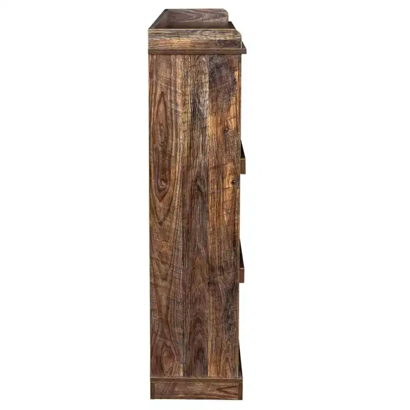 Bibliothèque à 3 étagères en bois expresso, 120 cm de hauteur, AndMakers