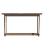 Famapy Bureau d'ordinateur de bureau à domicile en bois d'hévéa massif du milieu du siècle avec coins arrondis, bureau d'écriture moderne, bureau de travail et d'ordinateur minimaliste
