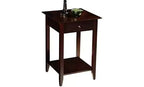 HomeStock Table d'appoint rectangulaire en bois, couleur marron, 66 cm de haut, 1 pièce