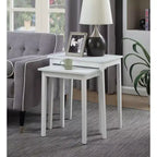 HomeStock Table d'appoint rectangulaire de 26,25 po H en bois blanc 1 pièce