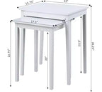 HomeStock Table d'appoint rectangulaire de 26,25 po H en bois blanc 1 pièce