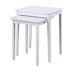 HomeStock Table d'appoint rectangulaire de 26,25 po H en bois blanc 1 pièce