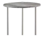 HomeStock Table d'appoint ronde en métal gris de 55,88 cm de hauteur - 1 pièce