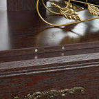 Vitrine en verre éclairée avec étagères réglables - Vitrine élégante à 2 portes et tiroir intégré, ampoule incluse