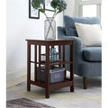 HomeStock Belmont End Table with Spacious Surface and Multiple Shelves, Functional Storage Accent Table for Books, Dcor, and Daily Living Use