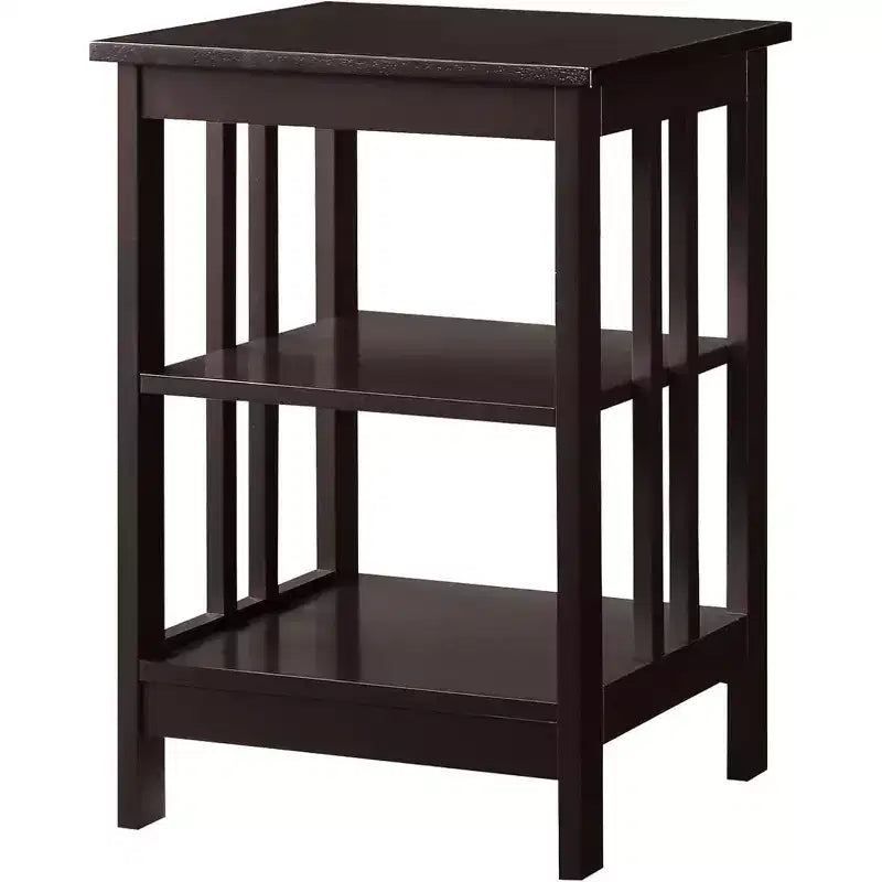 Table d'appoint Belmont de HomeStock avec surface spacieuse et étagères multiples, table d'appoint fonctionnelle pour le rangement de livres, de décorations et d'articles d'usage quotidien